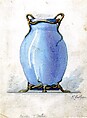 Design drawing, Peter Carl Fabergé (1846–1920), Graphite, watercolor, and gouache on wove paper, Russian