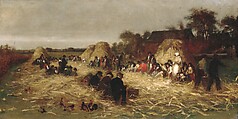 Corn Husking at Nantucket, Eastman Johnson  American, Oil on canvas, American