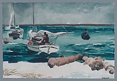 Nassau, Winslow Homer (American, Boston, Massachusetts 1836–1910 Prouts Neck, Maine), Watercolor and graphite on off-white wove paper, American