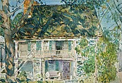 The Brush House, Childe Hassam (American, Dorchester, Massachusetts 1859–1935 East Hampton, New York), Watercolor and graphite on off-white wove paper, American