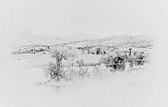Maidstone, Vermont, Attributed to Albert Fitch Bellows (American, Midlford, Massachusetts 1829–1883 Auburndale, Massachusetts), Graphite and white gouache on brown wove paper, American