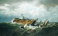 Shipwreck off Nantucket (Wreck off Nantucket after a Storm), William Bradford  American, Oil on canvas, American