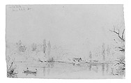Mill Hill, William Sidney Mount (American, Setauket, New York 1807–1868 Setauket, New York), Graphite on light buff-colored wove paper, American