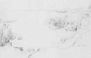 Coast of Cornwall, William Trost Richards (American, Philadelphia, Pennsylvania 1833–1905 Newport, Rhode Island), Graphite on off-white wove paper, American