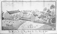 The Property of Jacob H. and Kesiah Gicker, Bern Town, Berks County, Pennsylvania, Ferdinand A. Brader (born 1833), Graphite on tan wove paper, American