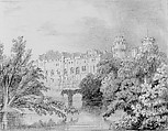 View of a Castle [Warwick?] (from Hosack Album), Graphite on white wove Bristol board, American