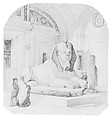 Sphinx in the Louvre, Henry Jackson Morton (1807–1890), Graphite and gray watercolor wash on off-white wove paper, American