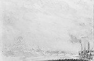 St. Paul's, London, Joseph Pennell (American, Philadelphia, Pennsylvania 1857–1926 New York), Watercolor and gouache on off-white wove paper, American