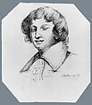 Head of a Man (from McGuire Scrapbook), Samuel F. B. Morse (American, Charlestown, Massachusetts 1791–1872 New York), Pen and iron-gall ink on off-white wove paper, American