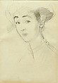 Duchess of Marlborough (Consuelo Vanderbilt), John Singer Sargent (American, Florence 1856–1925 London), Graphite on white wove paper, American