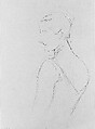 Virginie Amélie Avegno Gautreau, Study for "Madame X", John Singer Sargent (American, Florence 1856–1925 London), Graphite on off-white wove paper, American