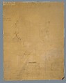 Perspective Drawing for the "Chess Players", Thomas Eakins (American, Philadelphia, Pennsylvania 1844–1916 Philadelphia, Pennsylvania), Graphite and ink on cardboard, American