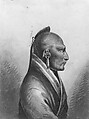 The Chief of the Little Osages, Pavel Petrovich Svinin (1787/88–1839), Watercolor and black chalk on off-white wove paper, American
