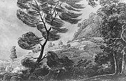 The Tornado, Pavel Petrovich Svinin (1787/88–1839), Watercolor and graphite on white wove paper, American