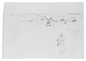 Road at Péronne, John Singer Sargent (American, Florence 1856–1925 London), Graphite on off-white wove paper, American