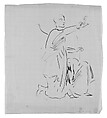 Angel, Study for "Annunciation", John Singer Sargent (American, Florence 1856–1925 London), Pen and ink on tracing paper with printed grid, American