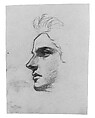 Head of a Man, John Singer Sargent (American, Florence 1856–1925 London), Graphite on gray-green laid paper, American