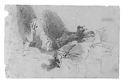 Sleeping Man, John Singer Sargent (American, Florence 1856–1925 London), Graphite on off-white wove paper, American