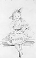 Seated Girl (Katy Eyre?), John Singer Sargent  American, Graphite on off-white wove paper, American
