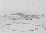 Greek Theatre, Epidaurus, John Singer Sargent  American, Graphite on pale green wove paper, American
