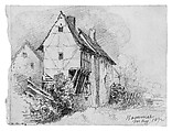 House, Hammer, John Singer Sargent  American, Graphite on off-white wove paper, American