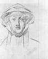 Queen Maria of Hungary, John Singer Sargent (American, Florence 1856–1925 London), Graphite on ledger paper, American