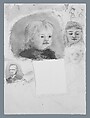 Heads, John Singer Sargent (American, Florence 1856–1925 London), Watercolor and graphite on off-white wove watercolor paper, American