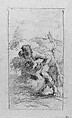 Le Botteleur (Gathering Grain), John Singer Sargent (American, Florence 1856–1925 London), Graphite on off-white plaid paper, American
