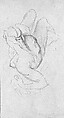 Night (from Scrapbook), John Singer Sargent (American, Florence 1856–1925 London), Graphite on off-white wove paper, American