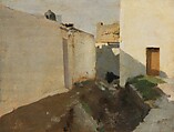 White Walls in Sunlight, Morocco, John Singer Sargent  American, Oil on wood, American