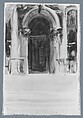Green Door, Santa Maria della Salute, John Singer Sargent (American, Florence 1856–1925 London), Watercolor, graphite, gouache, and wax crayon on white wove paper, American