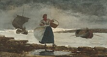 Inside the Bar, Winslow Homer (American, Boston, Massachusetts 1836–1910 Prouts Neck, Maine), Watercolor and graphite on off-white wove paper, American