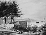 Weehawken from Turtle Grove, William James Bennett (American, London 1787–1844 New York), Watercolor and graphite on off-white wove paper, American