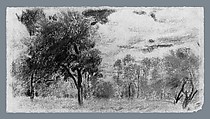 Meadow Edge, Arthur B. Davies (American, Utica, New York 1862–1928 Florence), Pastel on off-white wove paper, American