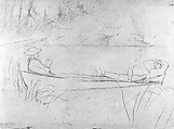 Ned Samson and His Wife, Homer Dodge Martin (American, Albany, New York 1836–1897 St. Paul, Minnesota), Graphite on light brown wove paper, American