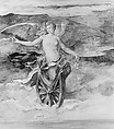 The Wheel of Fortune, John La Farge (American, New York 1835–1910 Providence, Rhode Island), Gouache, watercolor, and graphite on light tan wove paper, American