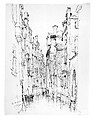 Rio del Piombo, Venice, Andrew Fisher Bunner  American, Black ink and graphite traces on off-white wove paper, American