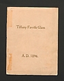Tiffany Favrile Glass, printed paper, American