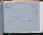 Tiffany Studios Lamp Department Ledger Book, Tiffany Studios (1902–32), pencil and ink on paper, American
