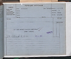 Tiffany Studios Lamp Department Ledger Book, Tiffany Studios (1902–32), pencil and ink on paper, American