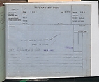 Tiffany Studios Lamp Department Ledger Book, Tiffany Studios (1902–32), pencil and ink on paper, American