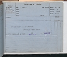 Tiffany Studios Lamp Department Ledger Book, Tiffany Studios (1902–32), pencil and ink on paper, American