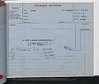 Tiffany Studios Lamp Department Ledger Book, Tiffany Studios (1902–32), pencil and ink on paper, American