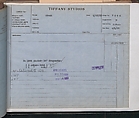 Tiffany Studios Lamp Department Ledger Book, Tiffany Studios (1902–32), pencil and ink on paper, American