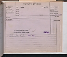Tiffany Studios Lamp Department Ledger Book, Tiffany Studios (1902–32), pencil and ink on paper, American