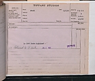 Tiffany Studios Lamp Department Ledger Book, Tiffany Studios (1902–32), pencil and ink on paper, American