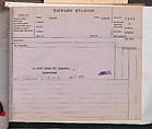 Tiffany Studios Lamp Department Ledger Book, Tiffany Studios (1902–32), pencil and ink on paper, American