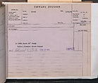 Tiffany Studios Lamp Department Ledger Book, Tiffany Studios (1902–32), pencil and ink on paper, American