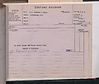 Tiffany Studios Lamp Department Ledger Book, Tiffany Studios (1902–32), pencil and ink on paper, American