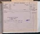 Tiffany Studios Lamp Department Ledger Book, Tiffany Studios (1902–32), pencil and ink on paper, American